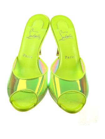 Christian Louboutin PVC Printed Slides
