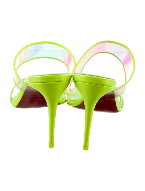 Christian Louboutin PVC Leather Trim Embellishment Slides