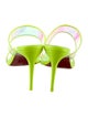 Christian Louboutin PVC Leather Trim Embellishment Slides
