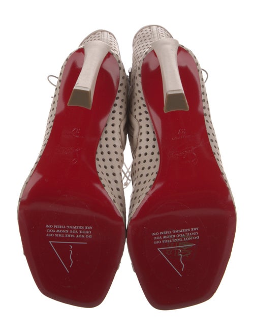 Christian Louboutin Leather Lasercut Accents Lace-Up Boots