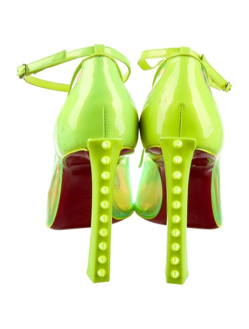 Christian Louboutin Spike Accents PVC Slingback Pumps