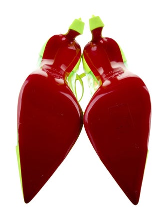 Christian Louboutin Spike Accents PVC Slingback Pumps