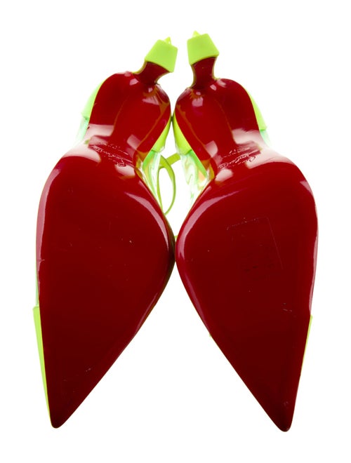 Christian Louboutin Spike Accents PVC Slingback Pumps