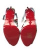 Christian Louboutin Patent Leather Printed Slingback Sandals