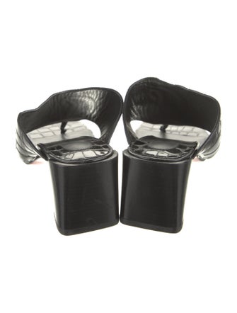 Christian Louboutin Embossed Leather Slides