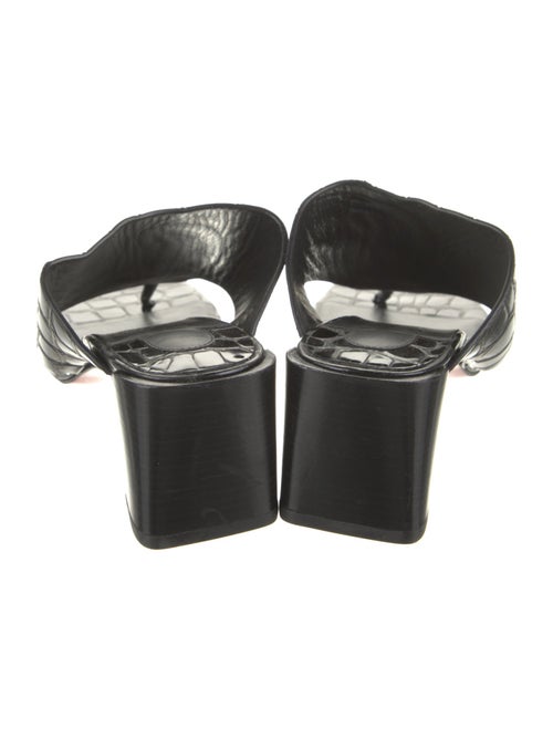 Christian Louboutin Embossed Leather Slides