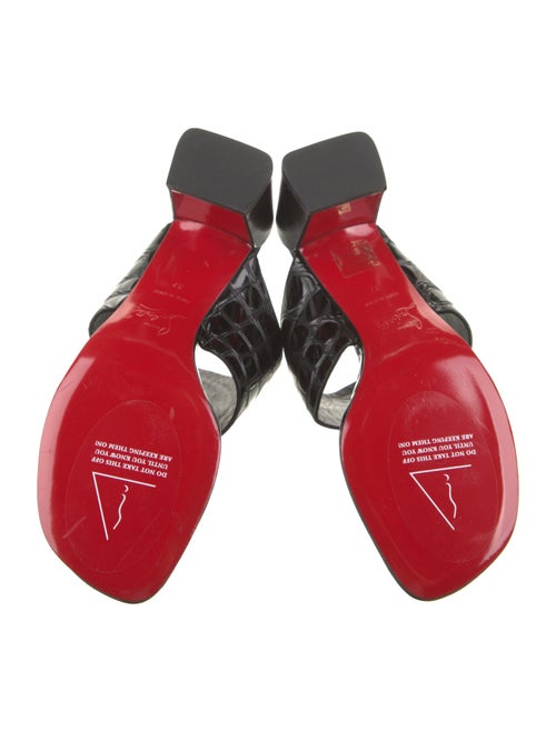 Christian Louboutin Embossed Leather Slides