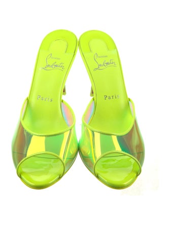 Christian Louboutin PVC Printed Slides