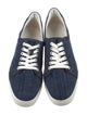 Christian Louboutin Denim Embroidered Accent Sneakers