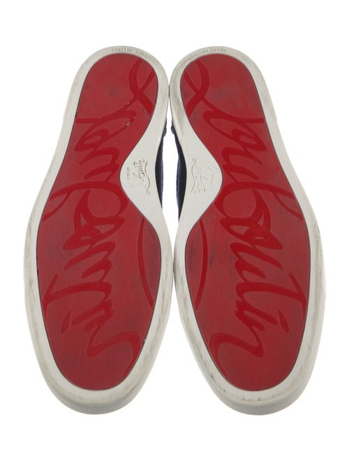 Christian Louboutin Denim Embroidered Accent Sneakers