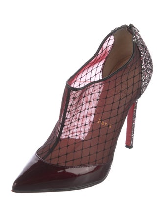Christian Louboutin Mesh Mesh Accents T-Strap Pumps