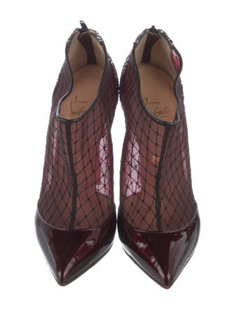 Christian Louboutin Mesh Mesh Accents T-Strap Pumps
