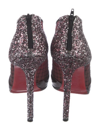 Christian Louboutin Mesh Mesh Accents T-Strap Pumps