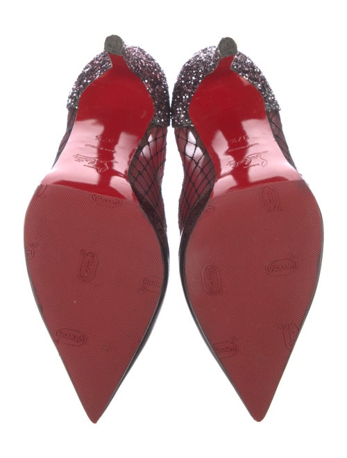 Christian Louboutin Mesh Mesh Accents T-Strap Pumps