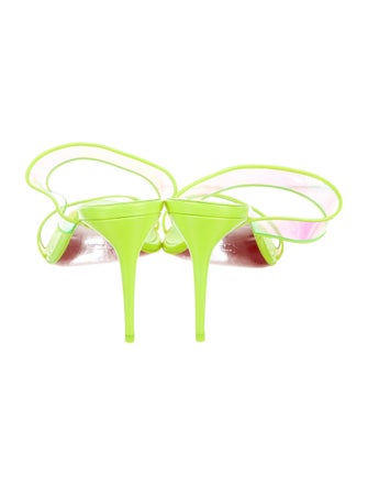 Christian Louboutin PVC Leather Trim Embellishment Slides