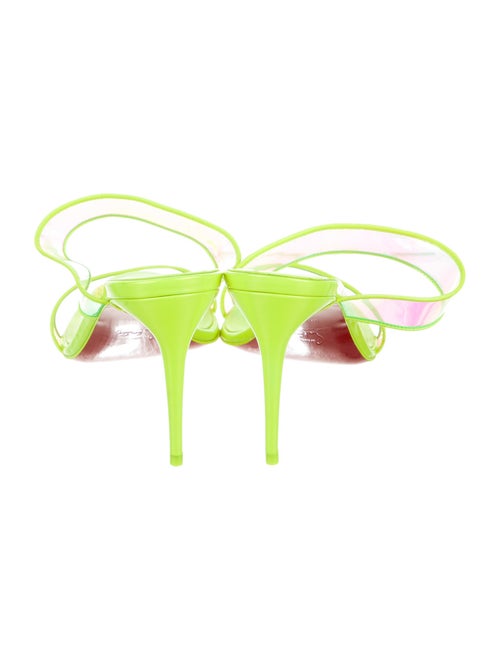 Christian Louboutin PVC Leather Trim Embellishment Slides