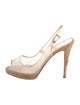 Christian Louboutin Mesh Mesh Accents Slingback Sandals