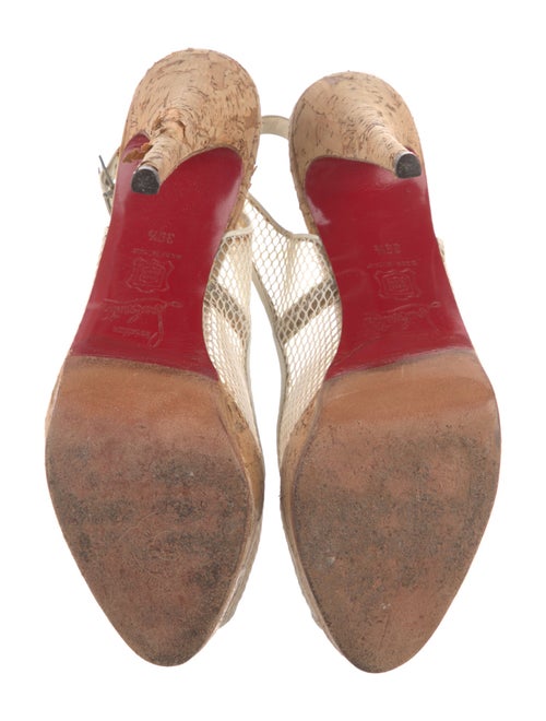 Christian Louboutin Mesh Mesh Accents Slingback Sandals