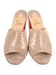 Christian Louboutin Spike Accents Suede Slides