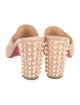 Christian Louboutin Spike Accents Suede Slides