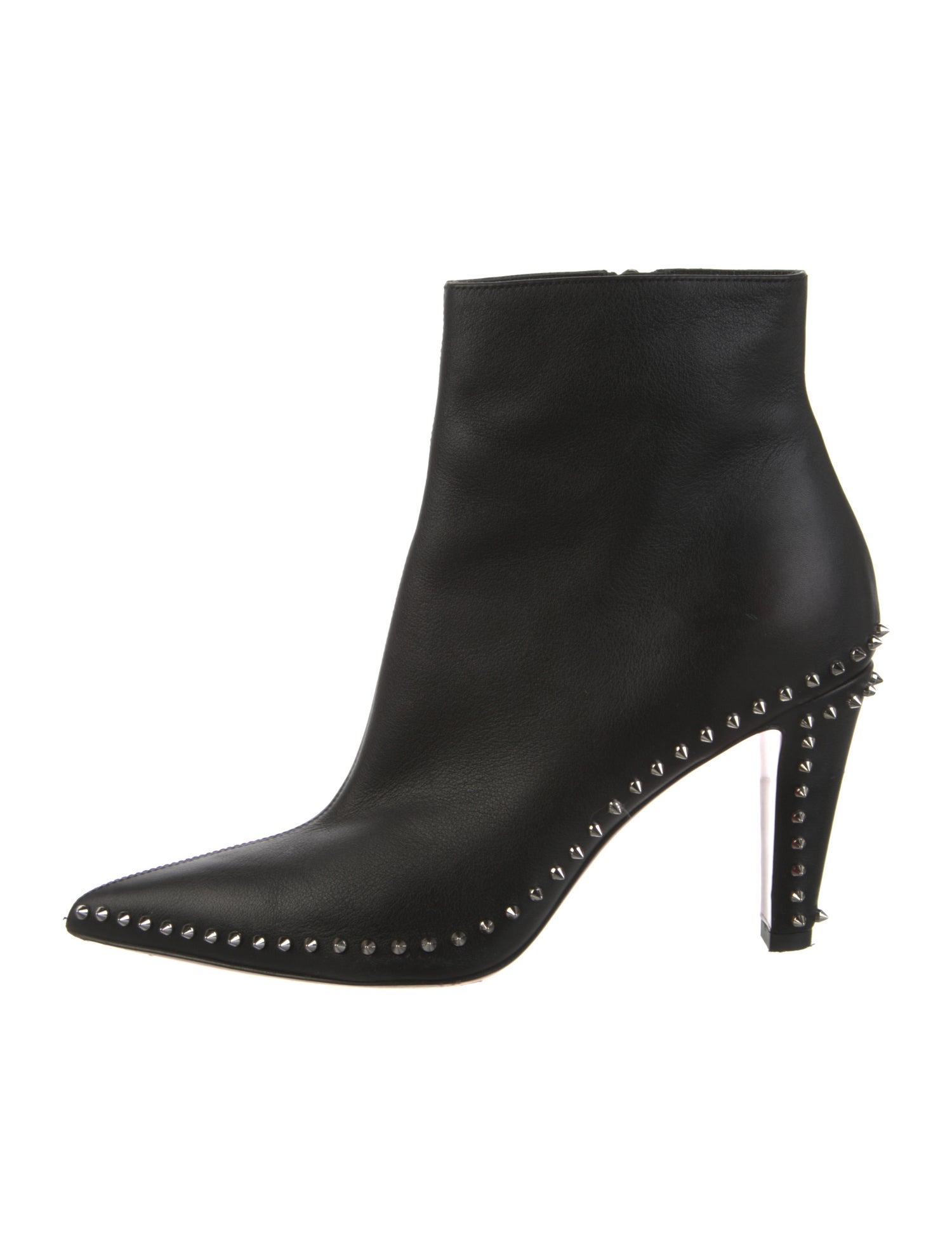 Christian Louboutin Leather Studded Accents Boots