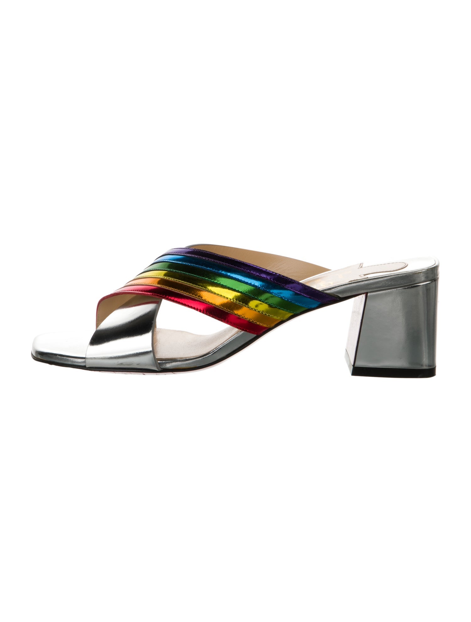 Christian Louboutin Leather Colorblock Pattern Sandals