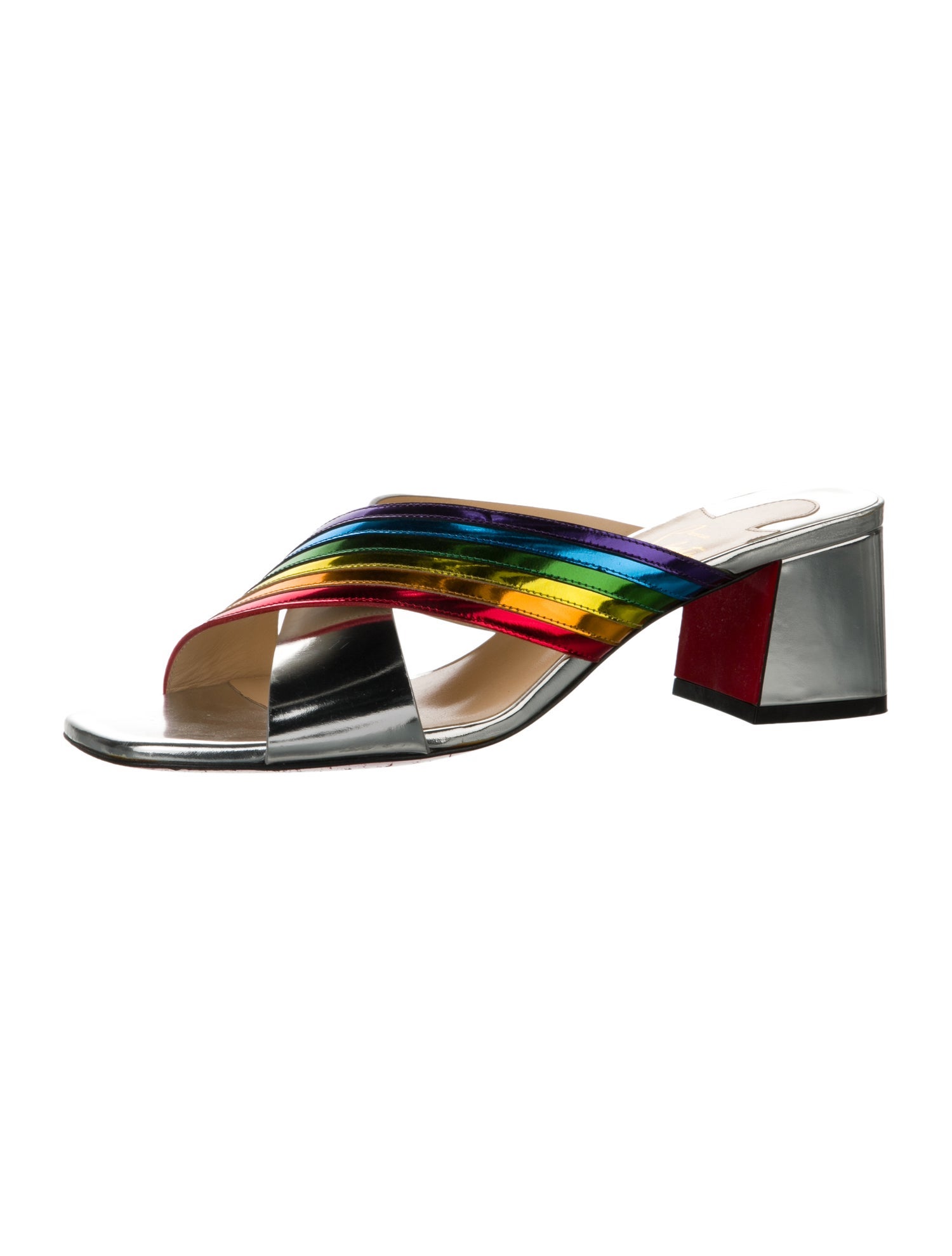 Christian Louboutin Leather Colorblock Pattern Sandals