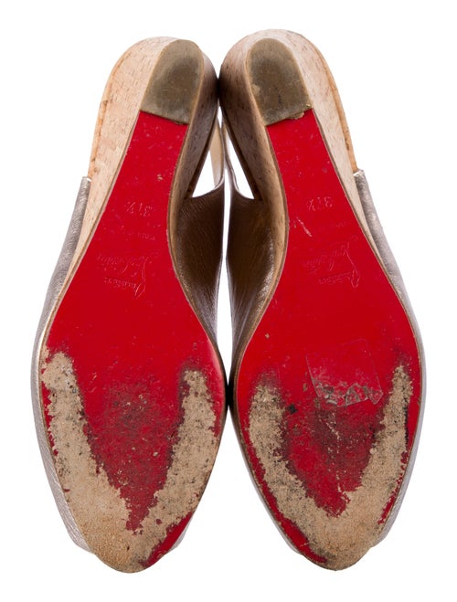 Christian Louboutin Leather Slingback Sandals