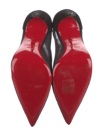 Christian Louboutin Suede Mesh Accents Pumps