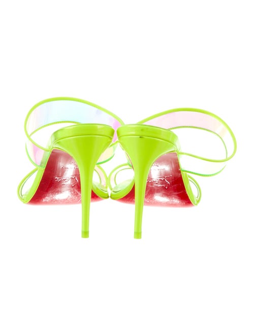 Christian Louboutin PVC Leather Trim Embellishment Slides