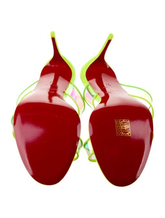 Christian Louboutin PVC Leather Trim Embellishment Slides