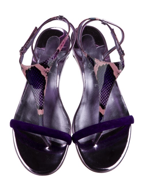 Christian Louboutin Patent Leather T-Strap Sandals