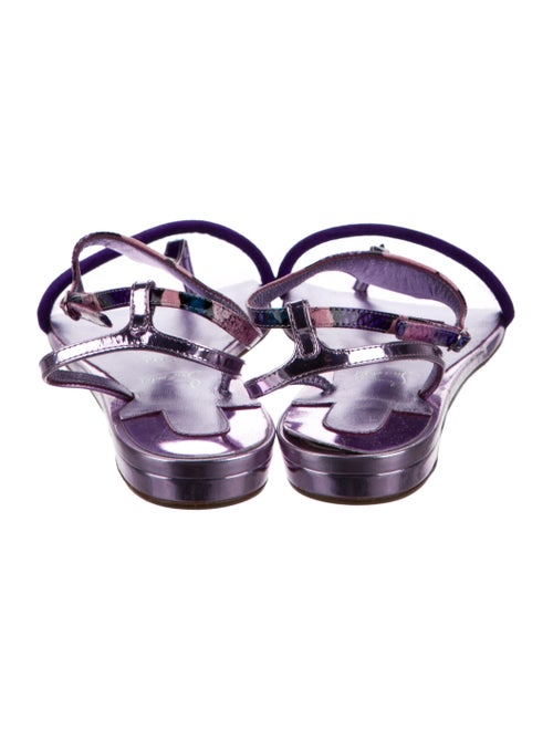Christian Louboutin Patent Leather T-Strap Sandals