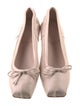 Christian Louboutin Leather Bow Accents Ballet Flats