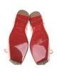 Christian Louboutin Leather Bow Accents Ballet Flats