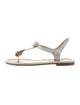 Christian Louboutin Embossed Leather T-Strap Sandals