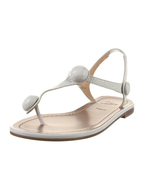 Christian Louboutin Embossed Leather T-Strap Sandals