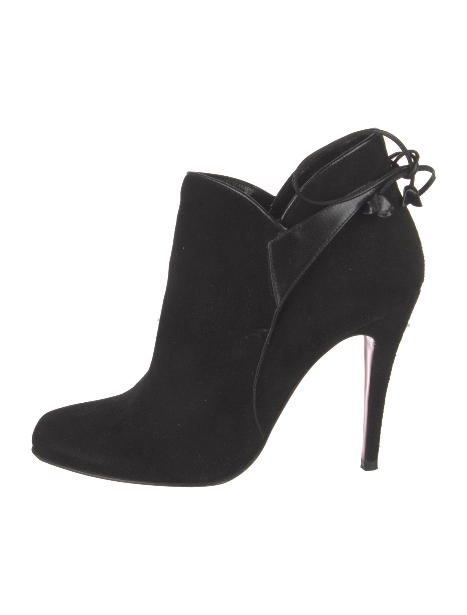 Christian Louboutin Suede Leather Trim Embellishment Boots