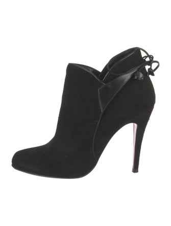 Christian Louboutin Suede Leather Trim Embellishment Boots