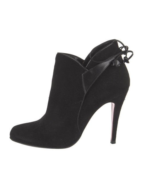 Christian Louboutin Suede Leather Trim Embellishment Boots