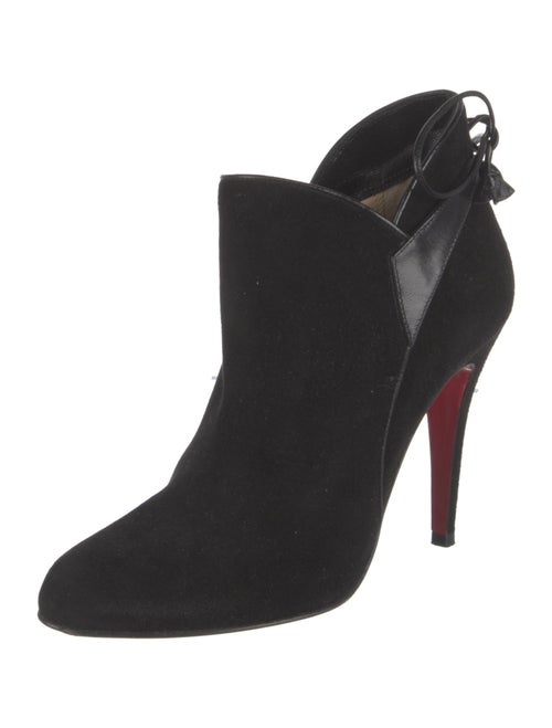 Christian Louboutin Suede Leather Trim Embellishment Boots