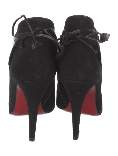 Christian Louboutin Suede Leather Trim Embellishment Boots
