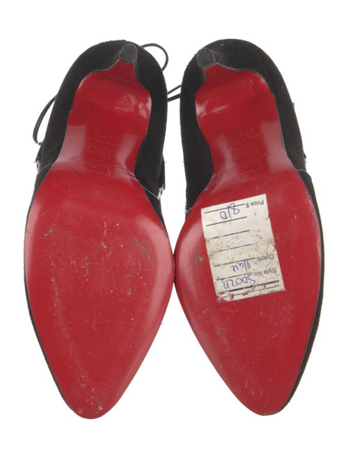 Christian Louboutin Suede Leather Trim Embellishment Boots