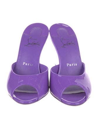 Christian Louboutin Patent Leather Slides