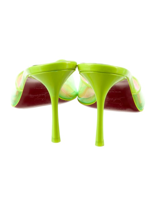 Christian Louboutin PVC Leather Trim Embellishment Slides
