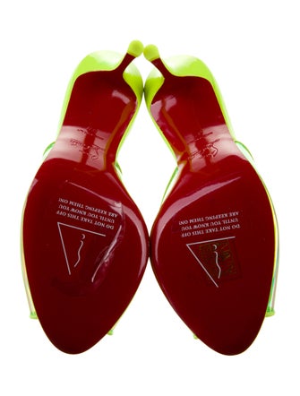 Christian Louboutin PVC Leather Trim Embellishment Slides