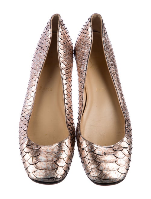 Christian Louboutin Snakeskin Flats