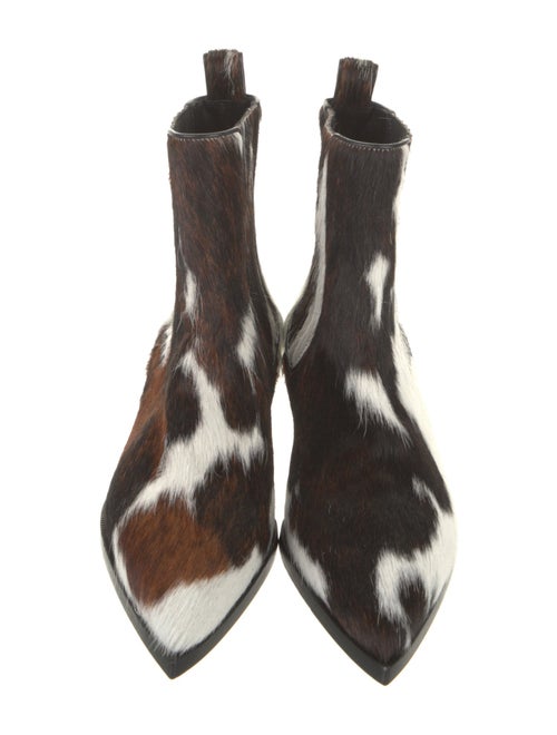 Christian Louboutin Ponyhair Animal Print Chelsea Boots