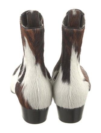 Christian Louboutin Ponyhair Animal Print Chelsea Boots