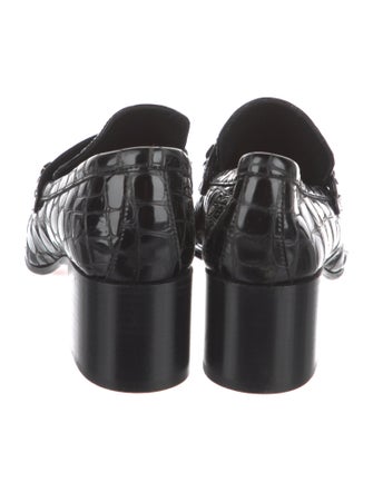 Christian Louboutin Embossed Leather Chain-Link Accents Pumps